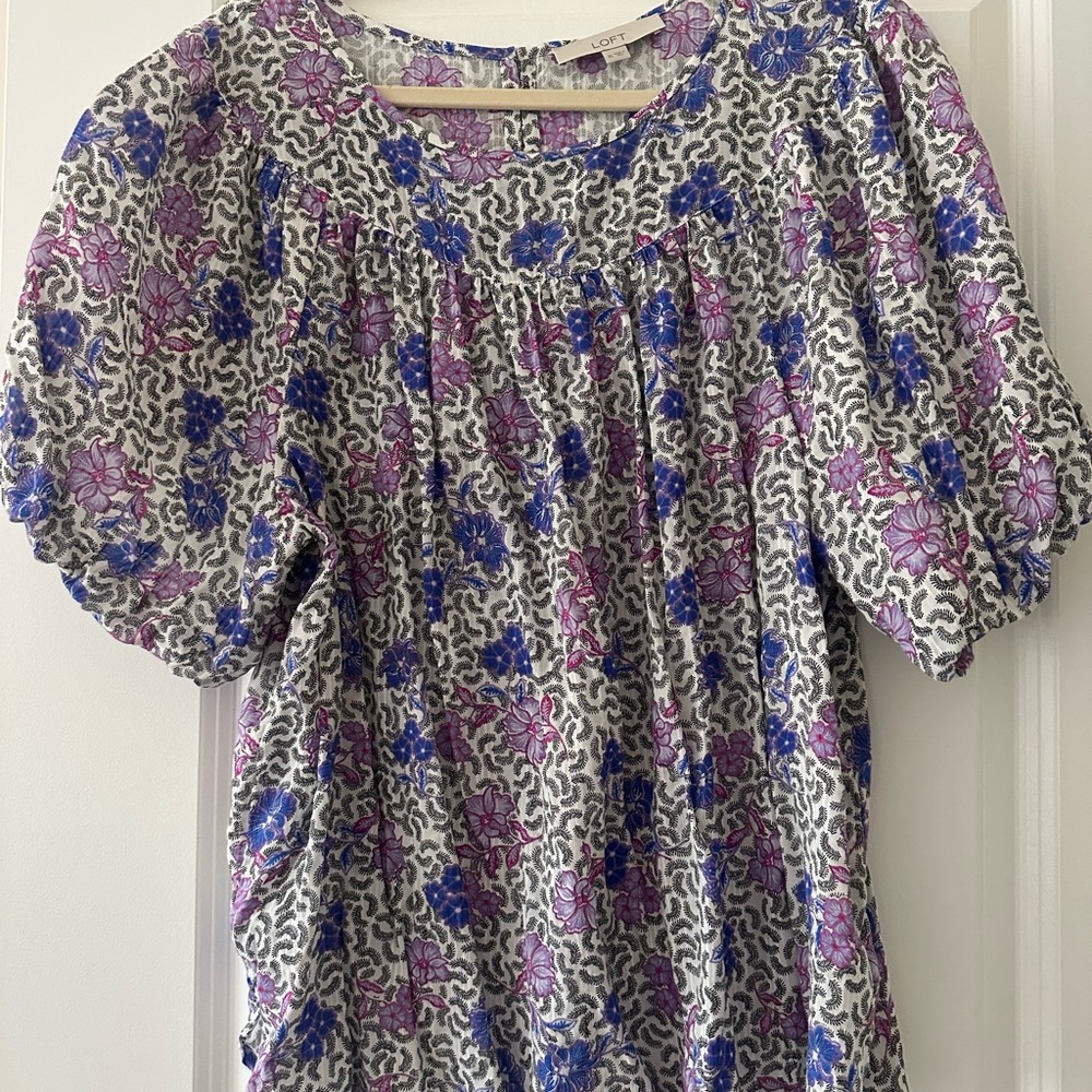 Floral Puff Sleeve Top